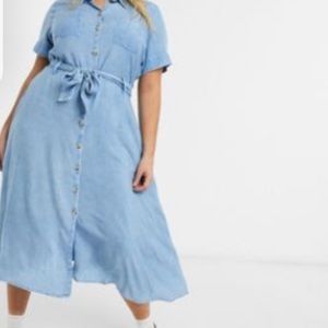 ASOS Wednesday Girl denim midi dress